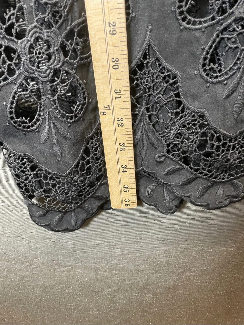 Disturbia Gothic broderie Black Floral Cutwork Maxi Skirt - Picture 5 of 9